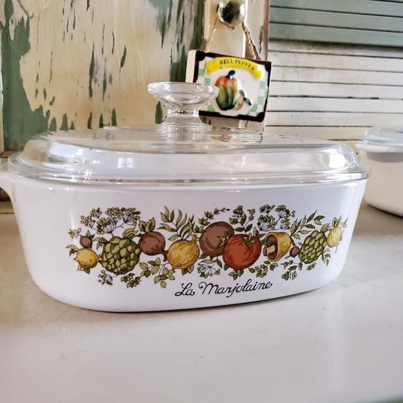 Rare Vintage 2 qt Pyrex Casserole Dish La Marjolaine - Picture 5 of 7